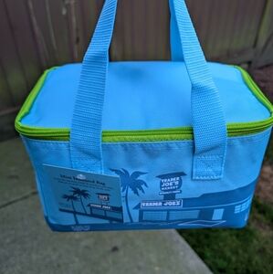 NEW Trader Joe's Mini Insulated Bag in BLUE